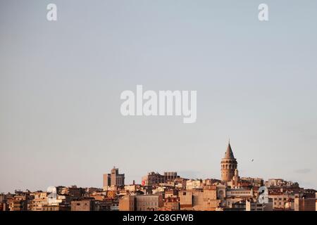 Galata Tower in Istanbul, Marmara Region, Turkey, View Stock Photo