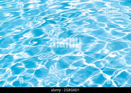 Swimming Pool texture background. Rippled Water surface Stock Photo