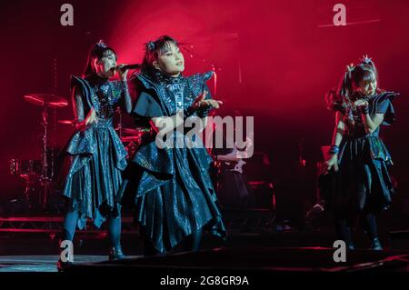 Japanese kawaii metal band BabyMetal live in concert at London's Brixton Academy Stock Photo