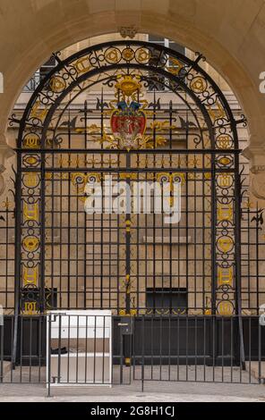 Paris, France - 07 16 2021: View from the inner courtyard of the Carnavalet Museum facade Stock Photo