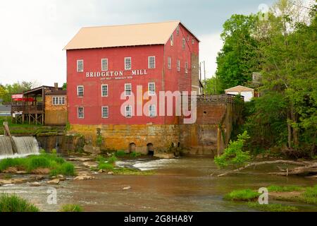 Bridgeton Grist Mill, Parke County, Indiana Stock Photo