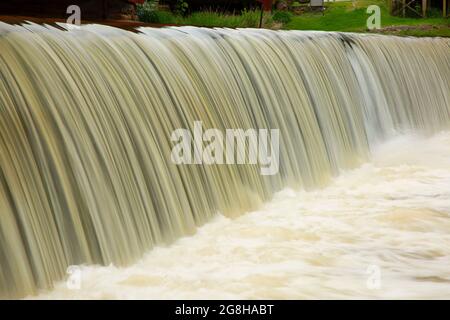 Bridgeton Grist Mill dam, Parke County, Indiana Stock Photo