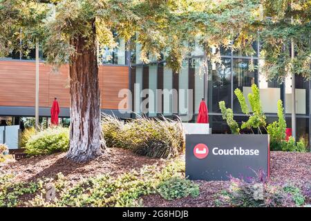 Sep 24, 2020 Santa Clara / CA / USA - Couchbase headquarters in Silicon Valley; Couchbase Inc offers cloud database for business applications Stock Photo