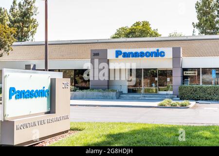 Sep 26, 2020 Mountain View / CA / USA - Panasonic headquarters in Silicon Valley; Panasonic Corporation is a major Japanese multinational electronics Stock Photo