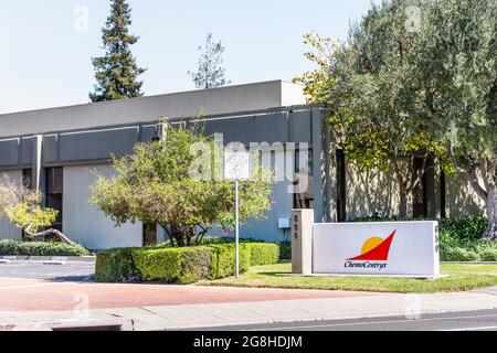 Sep 26, 2020 Mountain View / CA / USA - ChemoCentryx headquarters in Silicon Valley; ChemoCentryx Inc, a biopharmaceutical company, researches small-m Stock Photo