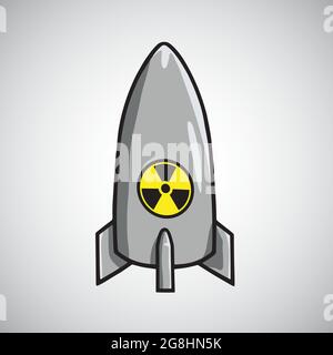 Atomic Nuclear Bomb Vector Illustration Stock Vector