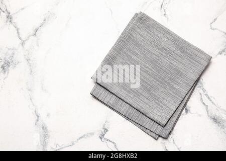 Fabric napkins on light background Stock Photo