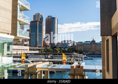 View to Circular Quay, Sydney Australia Stock Photo