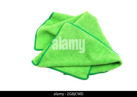 Dust remover micro fiber fabric isolate on white background Stock Photo