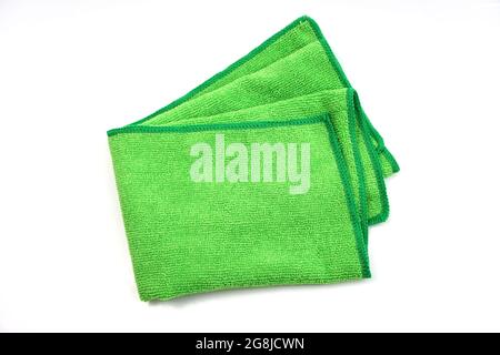 Dust remover micro fiber fabric isolate on white background Stock Photo