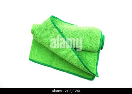 Dust remover micro fiber fabric isolate on white background Stock Photo