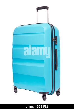 Suitcase Cut Out Against a White Background Stock Photo