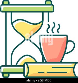 Slow living RGB color icon Stock Vector