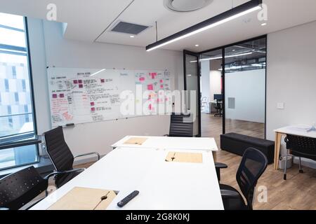 Interior of empty meeting room in modern office Stock Photo