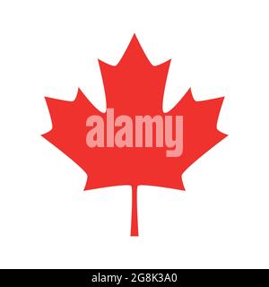 Canadian maple leaf vector icon. Red maple leaf Stock Vector