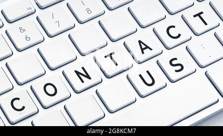 Contact Us Word on modern computer Keyboard Stock Photo