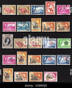 old Gold Coast Ghana postage stamp Stock Photo - Alamy