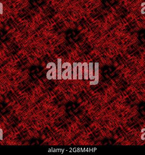 Seamless abstract pattern with abstract red  chaotic lines on dark background Stock Photo