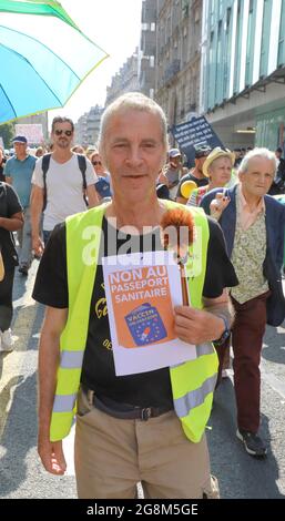 DEMONSTRATION AGAINST VACCINATION IN PARIS Stock Photo