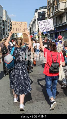 DEMONSTRATION AGAINST VACCINATION IN PARIS Stock Photo