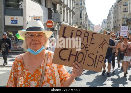 DEMONSTRATION AGAINST VACCINATION IN PARIS Stock Photo
