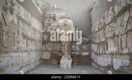 Temple of Medinet Habu, dedicated to Rameses III in Luxor Stock Photo