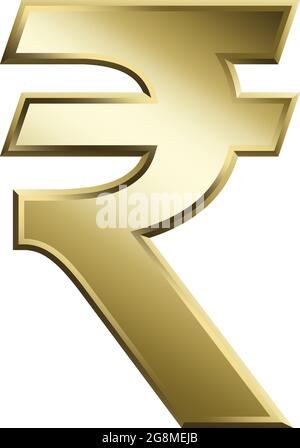 Currency symbol India Indian rupee vector rupee sign INR Stock Vector ...