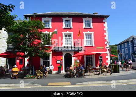 The Castle Hotel, Aberaeron, Ceredigion on a sunny day in July Stock Photo