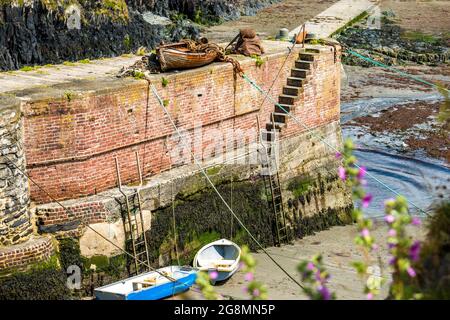 Porthgain a harbour / harbor on the   Pembrokeshire Coast, Wales, UK Stock Photo