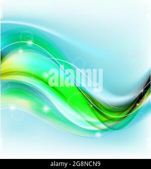 Abstract vector background with various lines and, bokeh and star elements Stock Vector