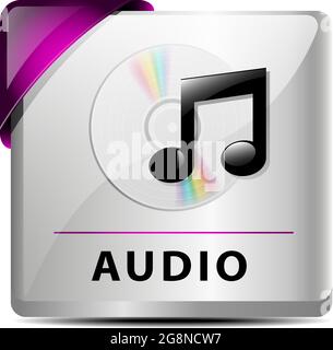 Originally designed audio download button/icon Stock Vector