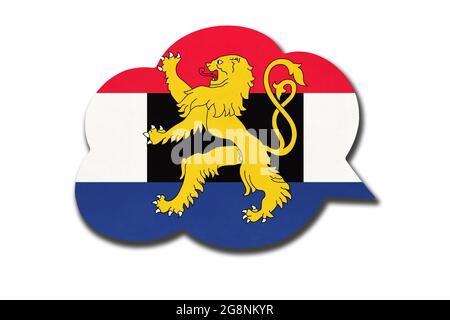 Belgium concept. Balloon with Belgium flag isolated on white background ...