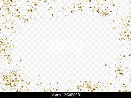 Gold glitter texture on transparent background. Vector illustration for golden shimmer background. For sale gift card, brightly vibrant certificate Stock Vector