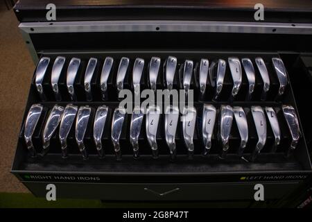 Captures of Iron heads at a local golf store. Stock Photo