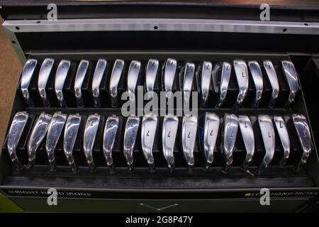 Captures of Iron heads at a local golf store. Stock Photo