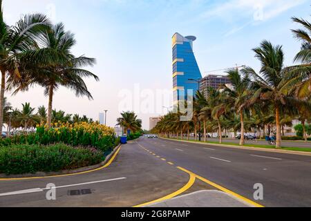 Jeddah beach Saudi Arabia April 30 2021 - Red Sea corniche View