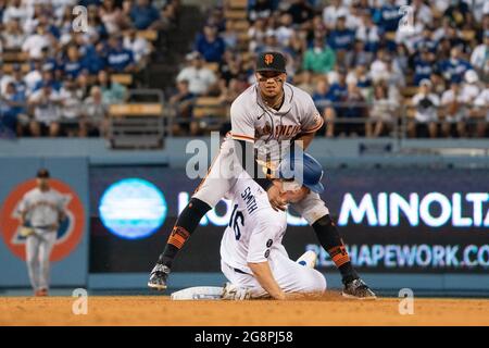 Los Angeles Dodgers catcher Will Smith (16) hits a home run during an MLB  regular season game against the Houston Astros, Wednesday, August 4, 2021,  i Stock Photo - Alamy