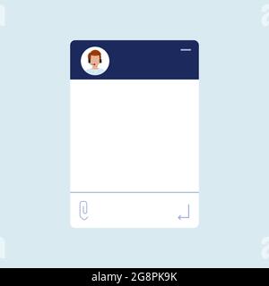 Chat bot dialoge window with man in headset isolated. Stock Vector