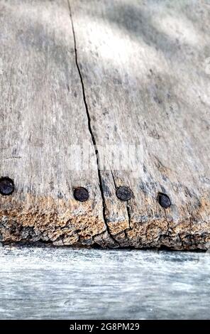 Surface eroded by time,Old wood background, Wood Texture With Natural Pattern with empty space Stock Photo
