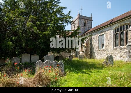 St Peter's and St Paul's Church in Hambledon, a village in Hampshire, England, UK, during summer or July Stock Photo