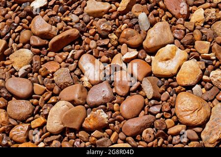 Brown pebbles background, Minas Gerais, Brazil Stock Photo