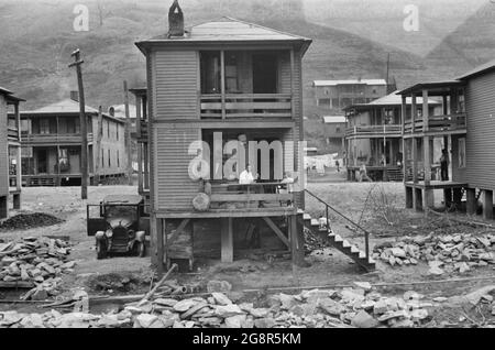Tenement houses, Omar, West Virginia Stock Photo