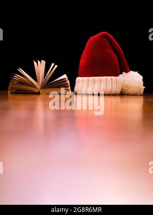 Santa hat Christmas concept for book covers Stock Photo