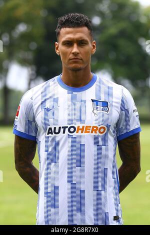 Berlin, Germany. 22nd July, 2021. Football: Bundesliga, Hertha BSC, portrait photos, 2021/22 season. Davie Selke. Credit: Michael Hundt/dpa/Alamy Live News Stock Photo