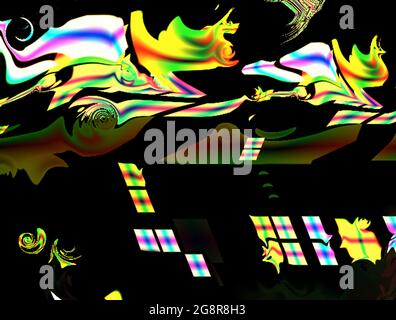 Abstract advertising, multicolored vibrant spectacular radiance dynamic gradient horizontal background pattern Stock Photo