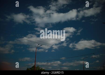 A close up of clouds in the sky Stock Photo