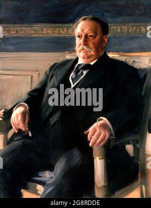 William Howard Taft. Portrait of the 27th President of the USA, William Howard Taft (1857-1930) by Anders Zorn, oil on canvas, 1911 Stock Photo