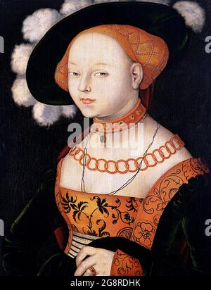 Portrait of a Lady by Hans Baldung (1484-1545), oil on wood, 1530 Stock Photo