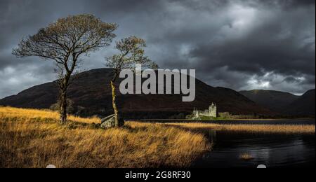 beautiful photograph of a castle by the river Stock Photo