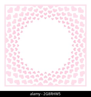 Pink Gradient Hearts Circular Motion Background Stock Vector
